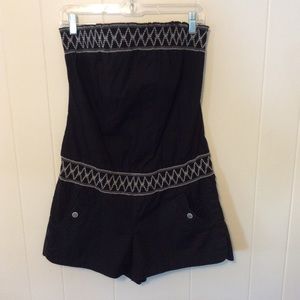 Rewind Romper Strapless Jumpsuit Shorts Black XL